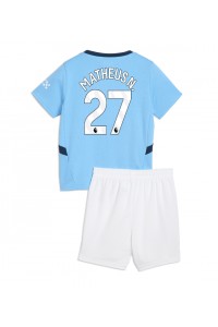 Manchester City Matheus Nunes #27 Babytruitje Thuis tenue Kind 2024-25 Korte Mouw (+ Korte broeken)